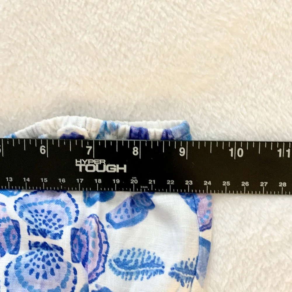 Hill House Home Seashell Bloomers Diaper Cover Kids Sz 6-12M Blue‎ Linen Coastal